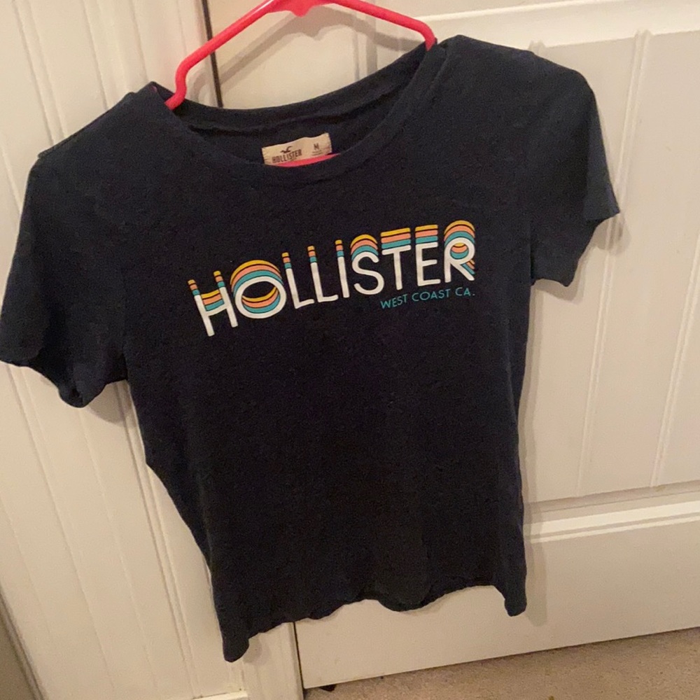 Hollister short sleeve navy blue size M